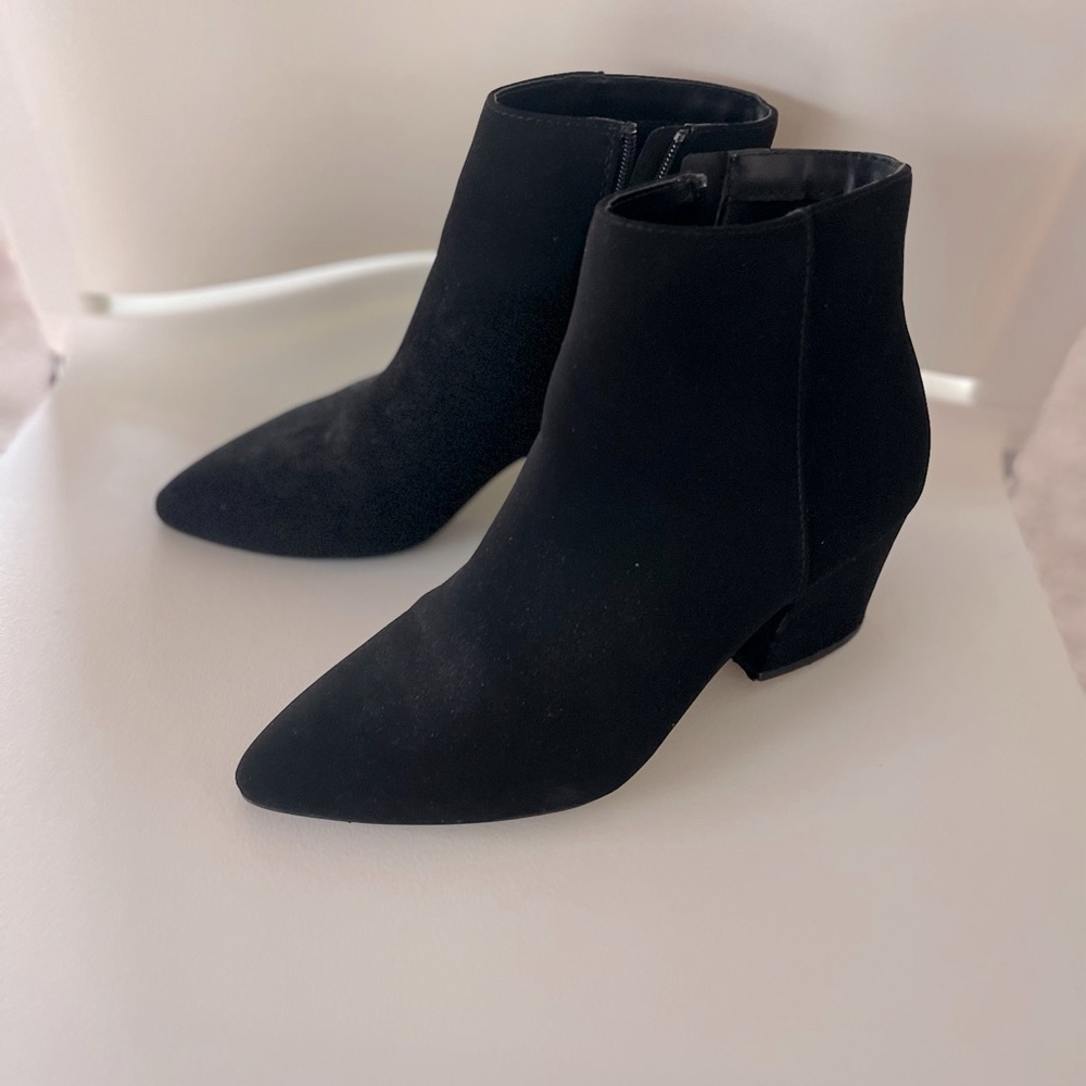 Black Suede Soda Booties! Size 9